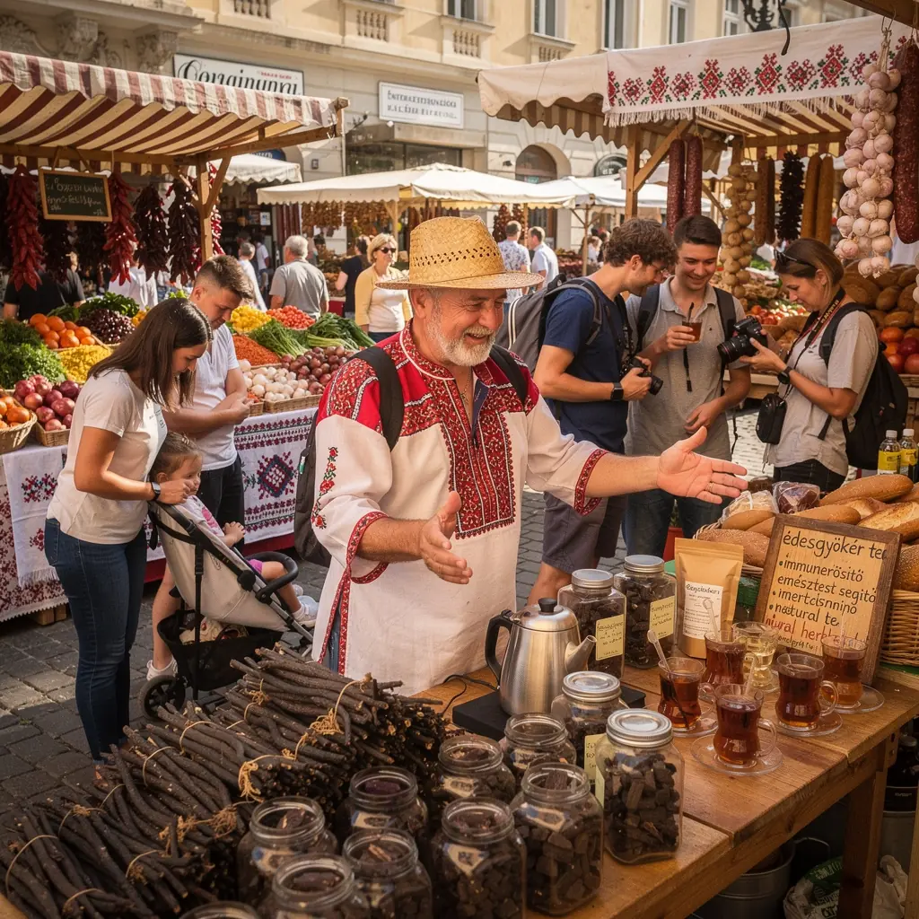 Egy pohár ízletes édesgyökér tea, amely élénkíti az érzékeket.